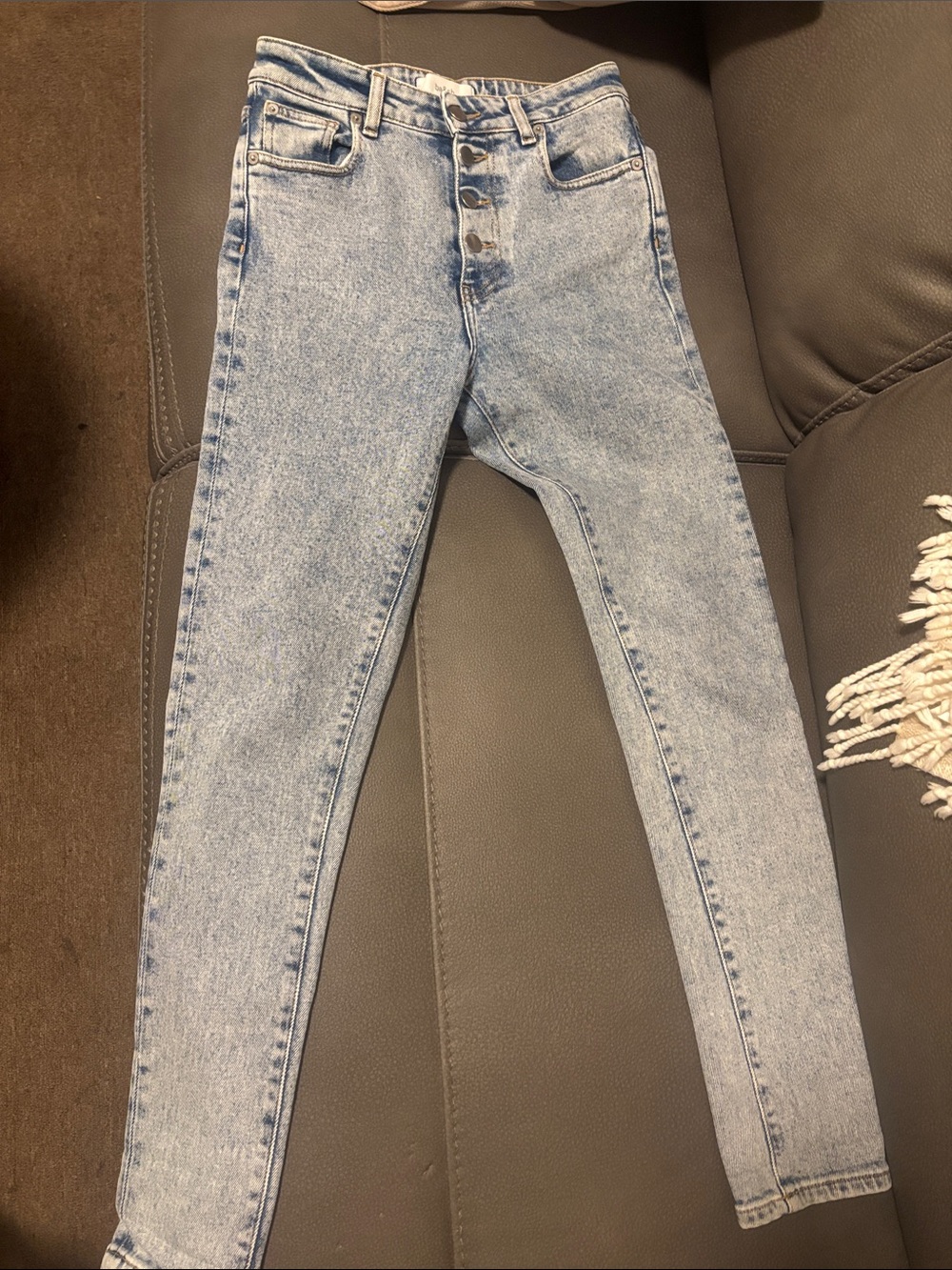 ba&sh Light Wash Blue High-Rise Jeggingso Nila